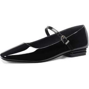 Mary Jane Shoes Women Square Toe Mary Jane Flats Casual Ballet Flats with Ankle Strap Dressy Comfortable in Kuwait