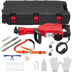 مطرقة جاك كهربائية بقدرة 2200 وات مع مجموعة لقم أزاميل مكونة من 4 قطع | مجموعة أدوات تكسير الخرسانة شديدة التحمل in Kuwait