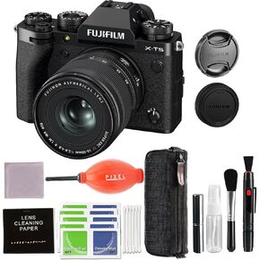 كاميرا Fujifilm X-T5 بدون مرآة مع عدسة XF مقاس 16-50 مم f/2.8-4.8 حزمة سوداء مع ملحقات بكسل متقدمة | فوجي xt5 in Kuwait