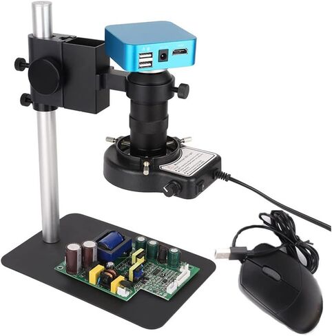 Microscope Kit Digital Video Monocular Microscope Set 180X/130X C-Mount 13MP/38MP/48MP 4K HDMI USB Camera Microscope Lens Adapters in Saudi Arabia
