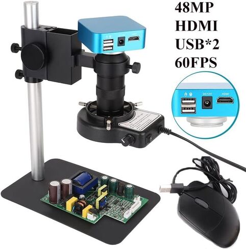 Microscope Kit Digital Video Monocular Microscope Set 180X/130X C-Mount 13MP/38MP/48MP 4K HDMI USB Camera Microscope Lens Adapters in Saudi Arabia