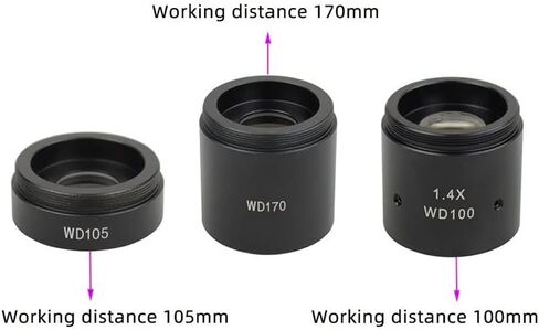 Microscope Kit Industrial Video Monocular Microscope C-Mount Lens 90X 180X 300X Magnifier Continuous Zoom Microscope Lens Adapters in Saudi Arabia