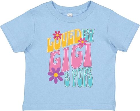 تي شيرت Inktastic Gigi and Pops Love Me Granddaughter للأطفال الصغار in Kuwait
