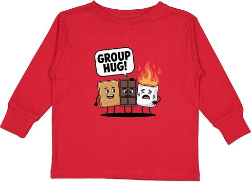 تي شيرت Inktastic S'More Group Hug للأطفال الصغار بأكمام طويلة in Kuwait