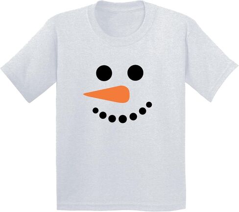 Snowman Face Short Sleeve Unisex Tee Shirt | Family Matching |Baby, Kids & Adult Sizes 1163 in Saudi Arabia