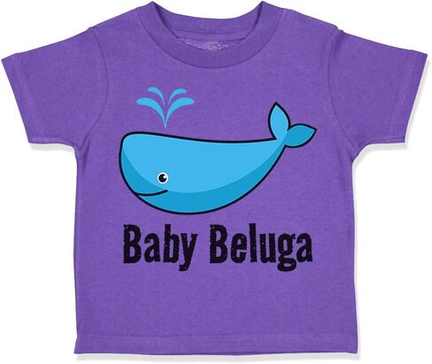 Toddler T-Shirt Baby Beluga Blue Whale Ocean Sea Life Cotton Baby Beluga Clothes in Kuwait
