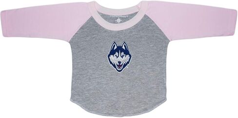 قميص بيسبول راجلان من جامعة كونيتيكت UCONN Huskies للرضع والأطفال الصغار بلونين وردي in Kuwait