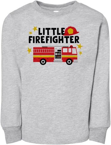 Little Firefighter Toddler Kids Long Sleeve T-Shirt in Saudi Arabia