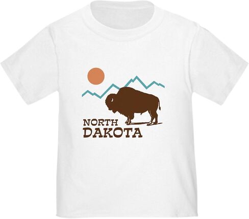 تي شيرت CafePress North Dakota للأطفال الصغار تي شيرت لطيف برسومات للأطفال الصغار، 100% قطن in Saudi Arabia