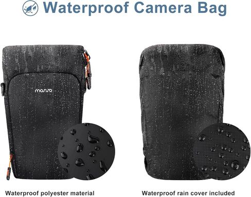 MOSISO Camera Bag, Top Access Crossbody Shoulder Bag for DSLR SLR Cameras with Lens Kit, Padded Camera Case with Rain Cover & Adjustable Should Strap, Photography Bags for Canon/Nikon/Sony, Black in Saudi Arabia
