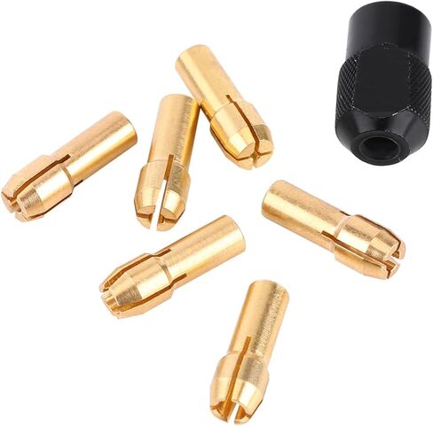 مجموعة أكمام كوليت M8 × 0.75 مكونة من 7 قطع مع غطاء أسود للأدوات الدوارة بما في ذلك مقاسات 1 مم إلى 3.2 مم المتوافقة مع حامل لقم خراطيش المثقاب in Saudi Arabia