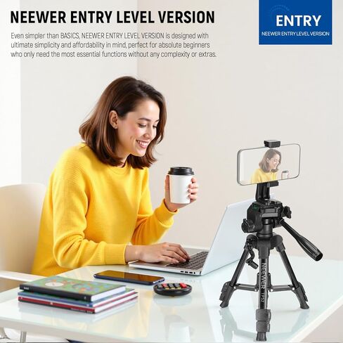 Neewer Basic Mini Desk Tripod للكاميرا مع رأس ومقبض من طراز Pan Tilt ، صغير ، قم بتقديم حامل عصا Selfie Selfie صغير مع 1/4 بوصة لتسجيل الفيديو DSLR VLOG ، MAX LOAD 13.2LB ، TP02 in Kuwait