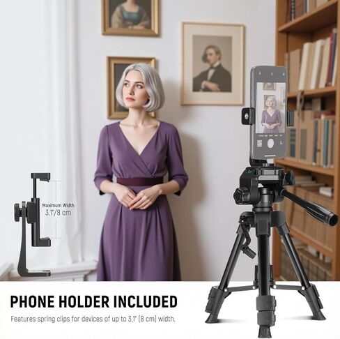 Neewer Basic Mini Desk Tripod للكاميرا مع رأس ومقبض من طراز Pan Tilt ، صغير ، قم بتقديم حامل عصا Selfie Selfie صغير مع 1/4 بوصة لتسجيل الفيديو DSLR VLOG ، MAX LOAD 13.2LB ، TP02 in Kuwait