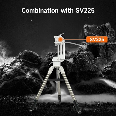 SVBONY SV225T حامل ثلاثي القوائم للتلسكوب الفلكي، حزمة حامل ثلاثي القوائم من الألومنيوم قابلة للتمديد مع عدسة تكبير SV135، تكبير 7 إلى 21 مم وSV188P مرآة عازلة نجمة قطرية للتلسكوبات الفلكية البصرية in Saudi Arabia