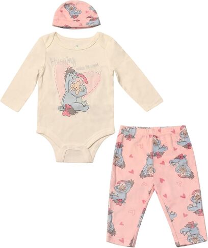 Magic Threadz Disney Clothes Baby Girls Bodysuit, Pants & Headband Set – Minnie Mouse, Bambi, Marie & Tinkerbell (0–9M) in Kuwait