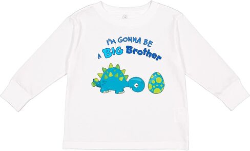 تي شيرت Inktastic Happy Dinosaur Future Big Brother للأطفال الصغار بأكمام طويلة in Saudi Arabia