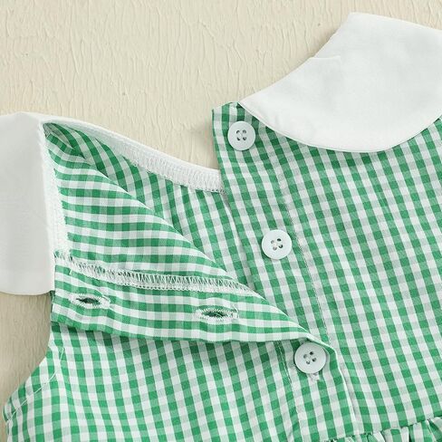 Toddler Baby Girl Outfit Halloween Pumpkin Bow A Line Dress Peter Pan Collar Plaid Clothes in Saudi Arabia