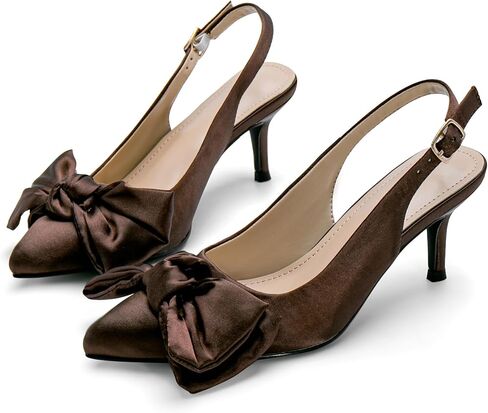 كعب هريرة مغلق من الأمام وحزام من الخلف مع كعب 5 سم حذاء أنيق مريح in Kuwait