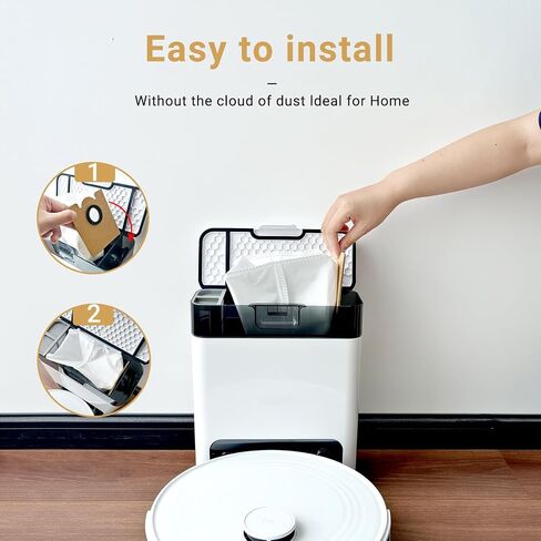 6 عبوات من أكياس الغبار البديلة لـ Lefant M2 Pro، M2S Pro، M2 Plus Robot Vacuum Cleaner، أكياس غبار متوافقة مع فلتر HEPA in Kuwait