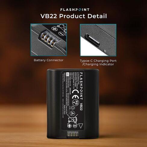 Flashpoint VB22 15.84Wh 7.2V 2200mAh Lithium-Ion Battery for V480 TTL On-Camera Flash in Saudi Arabia