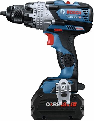 Bosch GSB18V-975CB25-RT 18V Brushless Lithium-Ion 1/2 in. Cordless Connected-Ready Hammer Drill Driver Kit with 2 Batteries (4 Ah) (Renewed) in Saudi Arabia
