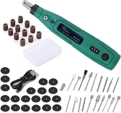 3 Speeds 44pcs Mini Cordless Rotary Tool Set - USB Rechargeable 3.6V Motor, Ergonomic Design for Sanding, Polishing, Drilling, Etching & DIY Crafts - Includes Multiple Bits & Accessories in Saudi Arabia