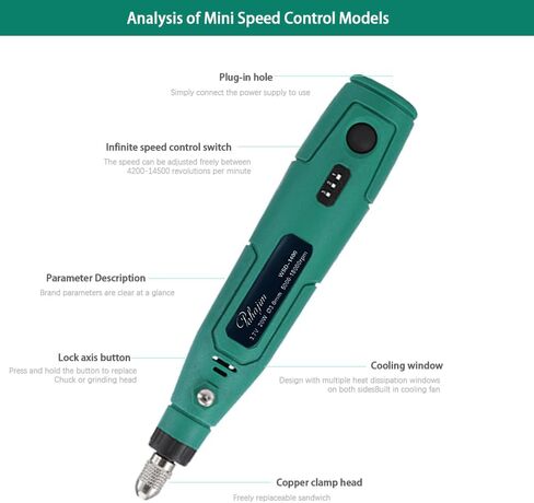 3 Speeds 44pcs Mini Cordless Rotary Tool Set - USB Rechargeable 3.6V Motor, Ergonomic Design for Sanding, Polishing, Drilling, Etching & DIY Crafts - Includes Multiple Bits & Accessories in Saudi Arabia