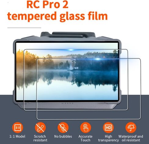 Taoke قطعتان من الزجاج المقسى وواقي الشاشة 9H متوافق مع جهاز التحكم عن بعد RC Pro 2، مضاد لبصمات الأصابع، فائق الوضوح، خالٍ من الفقاعات، غطاء مقاوم للخدش in Saudi Arabia