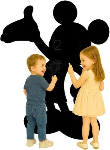 Magnetic Chalkboard Wall Sticker for Kids – Peel & Stick Cartoon Shape Magnetic Wall Decal, Reusable Chalk Board for Drawing, Kids Room & Classroom Decor, Birthday Gift (Bear Theme) in Saudi Arabia
