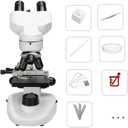 طقم مجهر بصري مجهر إلكتروني مجهر عدسة عالية الوضوح، محولات عدسة مجهر 1200 مرة in Kuwait