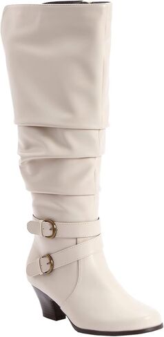 Comfortview Cleo Wide Calf Boot Low Heel Tall Knee High Women's Winter Shoes (Wide Widths Available) in Saudi Arabia