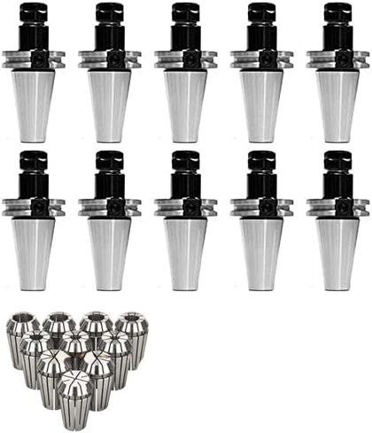 10PC TPACTOOLS CAT40 ER16 Collet Chuck True Balanced With 10PC ER16 Collets Industrial Grade Total Combined Runout 0.0005" or Less (With HAAS type pull studs to fit on all HAAS CAT40 spindle) in Kuwait