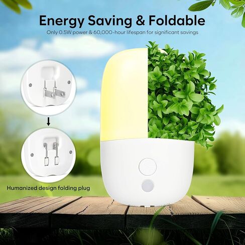 LED Night Light Plug in, 2 Pack Dimmable Night Lights with Dusk to Dawn Sensor & Retractable Plug & 3 Adjustable Brightness, 3000K Warm Nightlight for Adults/Kids/Bedroom/Stair/Hallway/Kitchen in Saudi Arabia