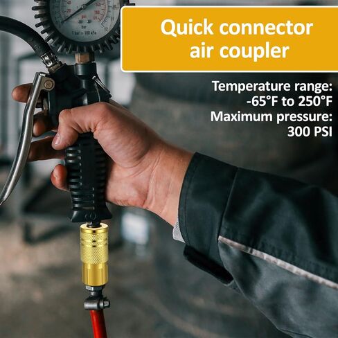 1/4 Inch Brass Female Industrial Coupler 2-Pack 1/4 Quick Connect Fittings Air Hose Quick Connect 1/4'' Npt Industrial Brass Airs Hose Fittings Compressor Hoses Repair Accessories Kit in Saudi Arabia