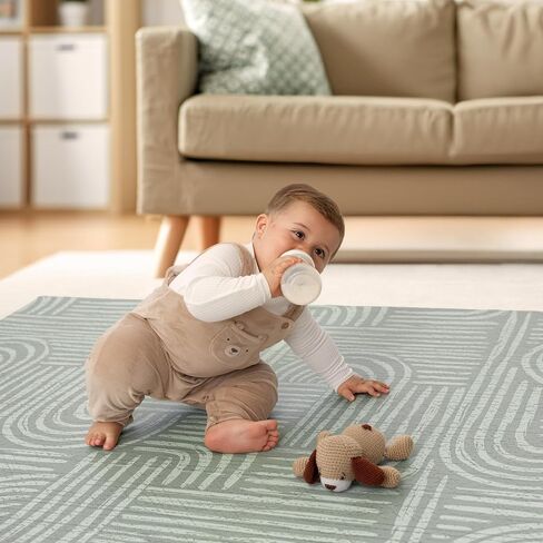 Baby Play Mat – Premium Foam Playmat for Babies & Toddlers, 67" x 48", Neutral Modern Look, Easy-Clean & Non-Toxic, Ideal for Tummy Time, Decor-Friendly Baby Floor Play Mat for Any Room. Co-Toddlery in Saudi Arabia