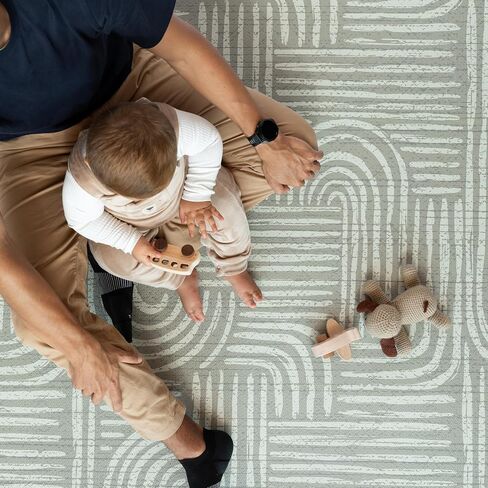 Baby Play Mat – Premium Foam Playmat for Babies & Toddlers, 67" x 48", Neutral Modern Look, Easy-Clean & Non-Toxic, Ideal for Tummy Time, Decor-Friendly Baby Floor Play Mat for Any Room. Co-Toddlery in Saudi Arabia