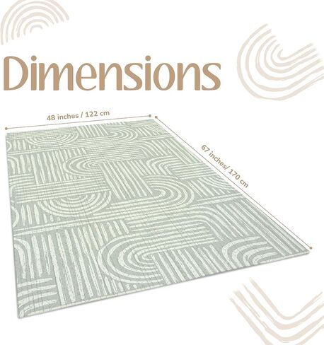 Baby Play Mat – Premium Foam Playmat for Babies & Toddlers, 67" x 48", Neutral Modern Look, Easy-Clean & Non-Toxic, Ideal for Tummy Time, Decor-Friendly Baby Floor Play Mat for Any Room. Co-Toddlery in Saudi Arabia