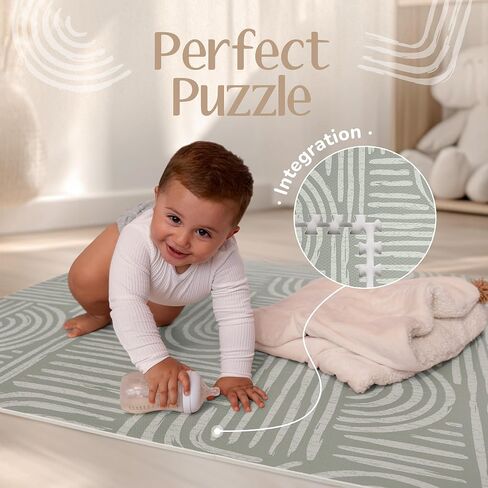 Baby Play Mat – Premium Foam Playmat for Babies & Toddlers, 67" x 48", Neutral Modern Look, Easy-Clean & Non-Toxic, Ideal for Tummy Time, Decor-Friendly Baby Floor Play Mat for Any Room. Co-Toddlery in Saudi Arabia
