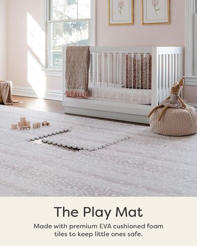 House of Noa Baby Play Mat – 4x6 Laurel Emile – Set of 6 Tiles – Cushioned EVA Foam Play Mat for Floor, Soft Interlocking Baby Crawling Mats for Hard Floors in Saudi Arabia