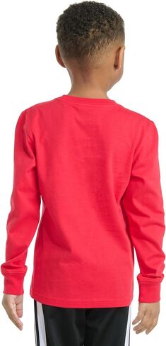 تي شيرت Adidas Boys بأكمام طويلة بشعار Halftone Camo، Pure Ruby، 4T in Saudi Arabia