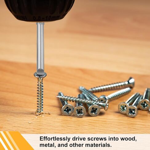 HARFINGTON 3pcs SL6 Slotted Screwdriver Bits 6mm Slotted Tip 1/4" Hex Shank 150mm (6") Long Magnetic Flat Head S2 Steel Screw Driver Drill Bits Industrial Power Screwdriver Bit in Saudi Arabia