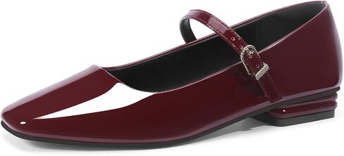 Mary Jane Shoes Women Square Toe Mary Jane Flats Casual Ballet Flats with Ankle Strap Dressy Comfortable in Kuwait