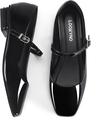 Mary Jane Shoes Women Square Toe Mary Jane Flats Casual Ballet Flats with Ankle Strap Dressy Comfortable in Kuwait