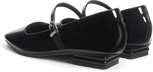 Mary Jane Shoes Women Square Toe Mary Jane Flats Casual Ballet Flats with Ankle Strap Dressy Comfortable in Kuwait