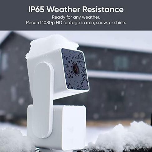 كاميرا WYZE Cam Pan v3 داخلية/خارجية IP65-Rated 1080p Pan/Tilt/Zoom Wi-Fi Smart Home Security Camera مع رؤية ليلية ملونة، صوت ثنائي الاتجاه، متوافق مع Alexa & Google Assistant، أبيض، عبوتان (متجدد) in Saudi Arabia
