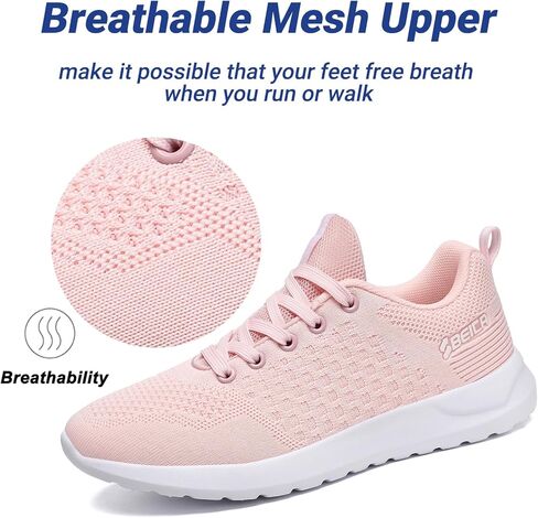 Beita Running Shoes for Women Non Slip Walking Sneakers Breathable Sports Shoes for Gym Travel Work Food Service Platform Comfortable All Day Lightweight in Kuwait