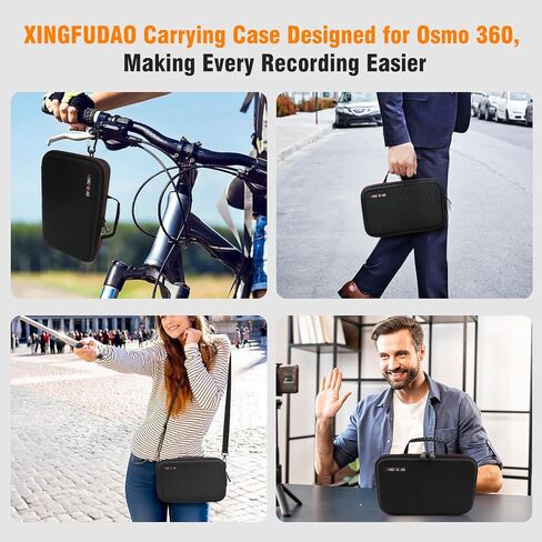 حافظة XINGFUDAO Osmo 360، حقيبة سفر لكاميرا DJI OSMO 360 وملحقاتها، حقيبة Osmo 360 مع حجرة مخصصة وحزام كتف (كبير) in Kuwait