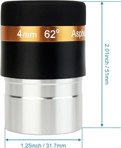 SVBONY 68 Degree Telescope Eyepiece, Bundle with 2X Barlow Lens and 4mm Eyepieces in Saudi Arabia