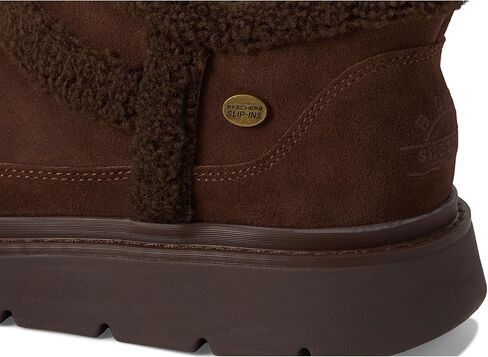حذاء نسائي من Skechers سهل الارتداء بدون استخدام اليدين Keepsakes Lite Bootie Ankle Boot - Black/Black، 5 in Saudi Arabia