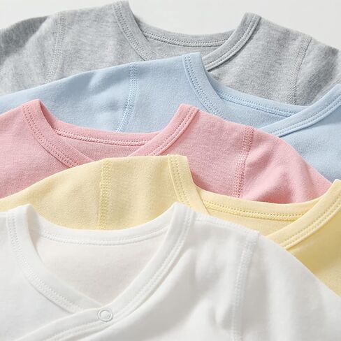 قميص قطني بأكمام طويلة للأطفال للجنسين حديثي الولادة من البنات والأولاد كيمونو تي شيرت علوي in Kuwait